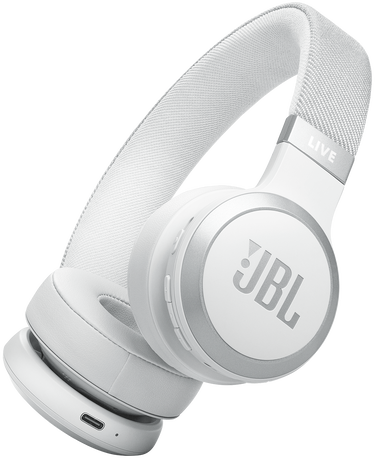 JBL LIVE 670 BTNC WHT Bluetooth zajszűrős fejhallgató mikrofonnal, fehér (JBLLIVE670NCWHT)