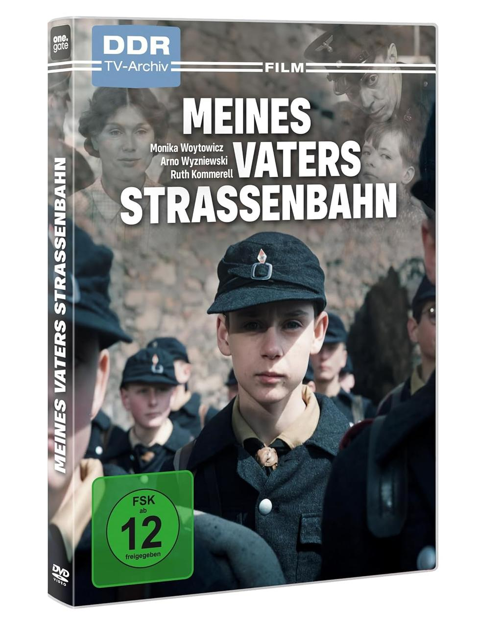 DVD-Cover mit einem Jungen mit Mütze, der in die Kamera schaut. Titel: Meines Vaters Strassenbahn.