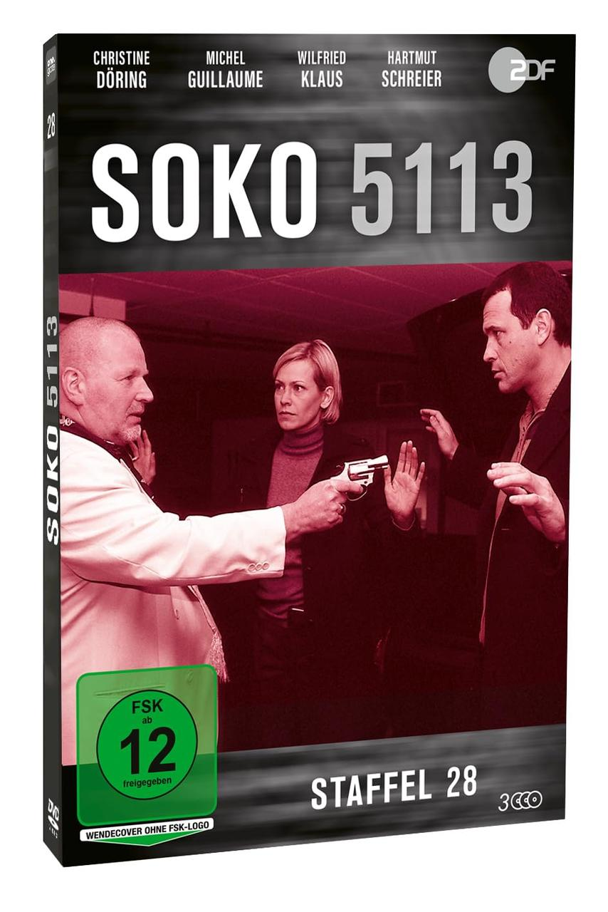 DVD-Cover von SOKO 5113 mit Schauspielern und einer gezielten Waffe.