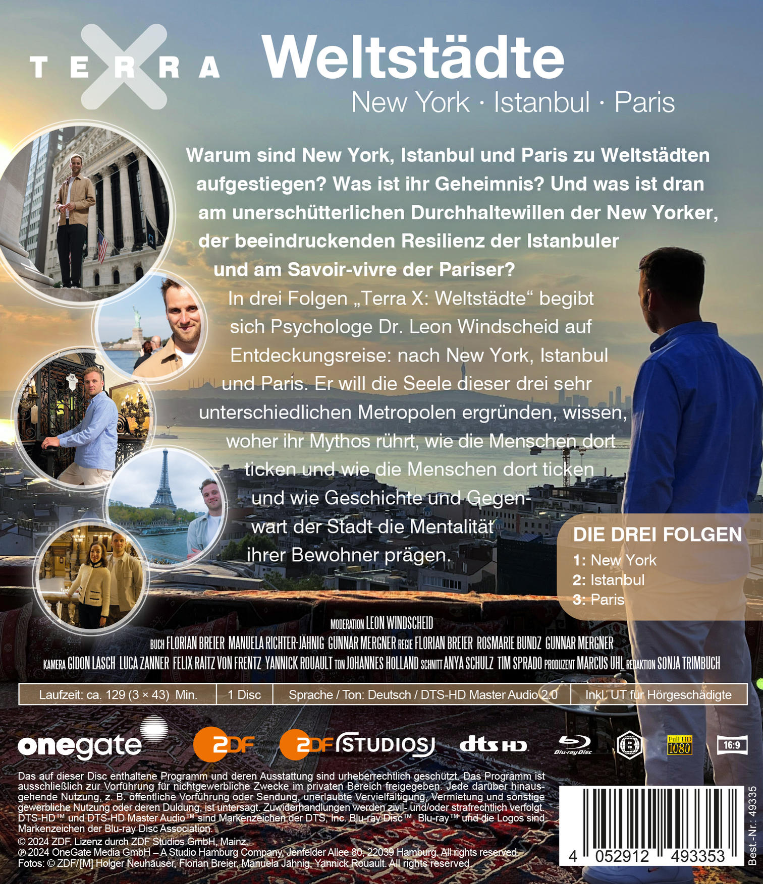 DVD-Cover mit Text, Fotos von Personen und einem Stadtlandschafts-Hintergrund.