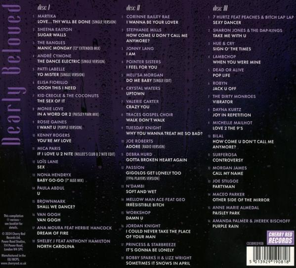 Albumcover der Compilation 'Dearly Beloved', mit sichtbarer Titelliste.