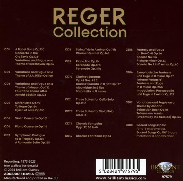 Ein CD-Cover mit einer Liste von Musiktiteln und dem Label 'REGAR Collection'.