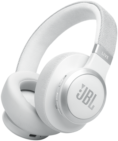 JBL LIVE 770 BTNC WHT Bluetooth zajszűrős fejhallgató mikrofonnal, fehér (JBLLIVE770NCWHT)