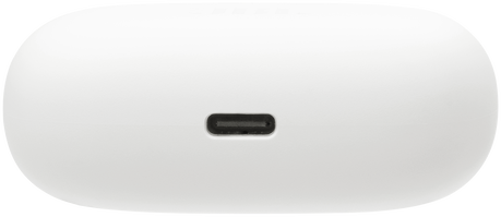 Egy fehér töltőtok alja, USB-C porttal.