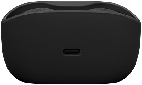 Fekete töltőtok USB-C porttal alul. Sima felületű.