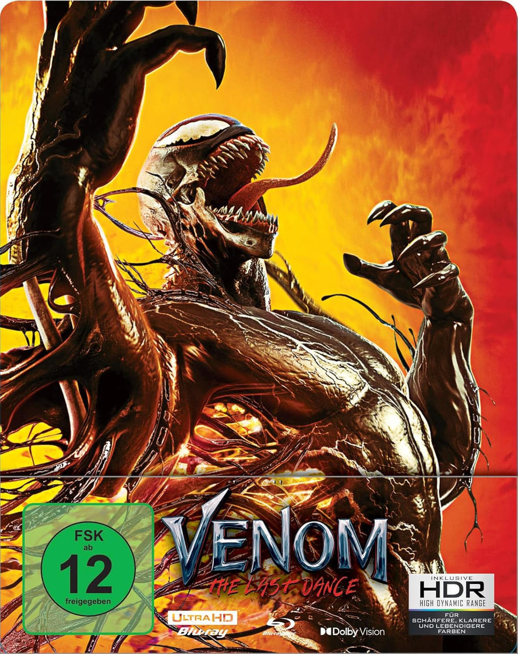 Filmposter für "Venom: The Last Dance" mit einer monströsen Figur.