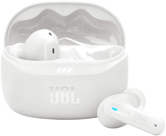 JBL Tune Beam 2 TWS Bluetooth fülhallgató mikrofonnal, fehér