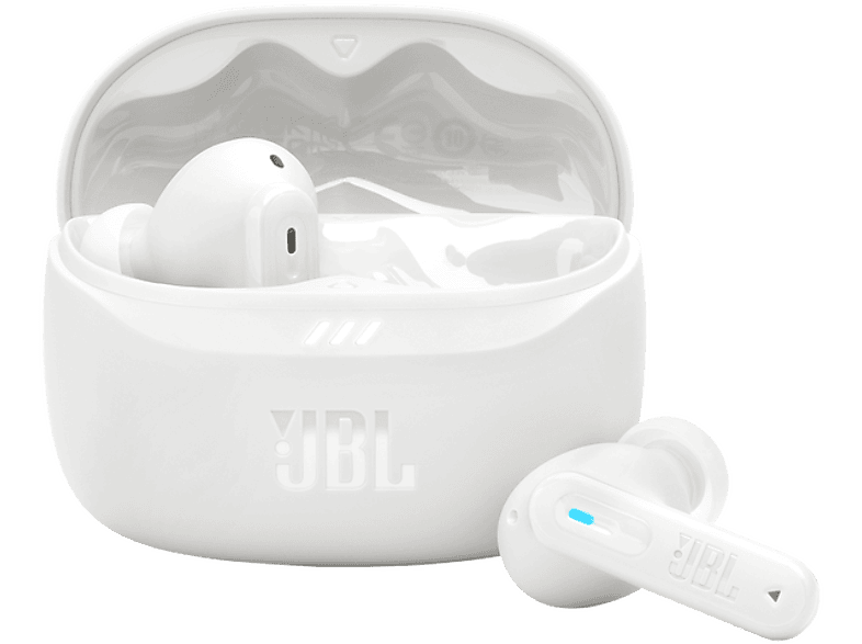 JBL Tune Beam 2 TWS Bluetooth fülhallgató mikrofonnal, fehér