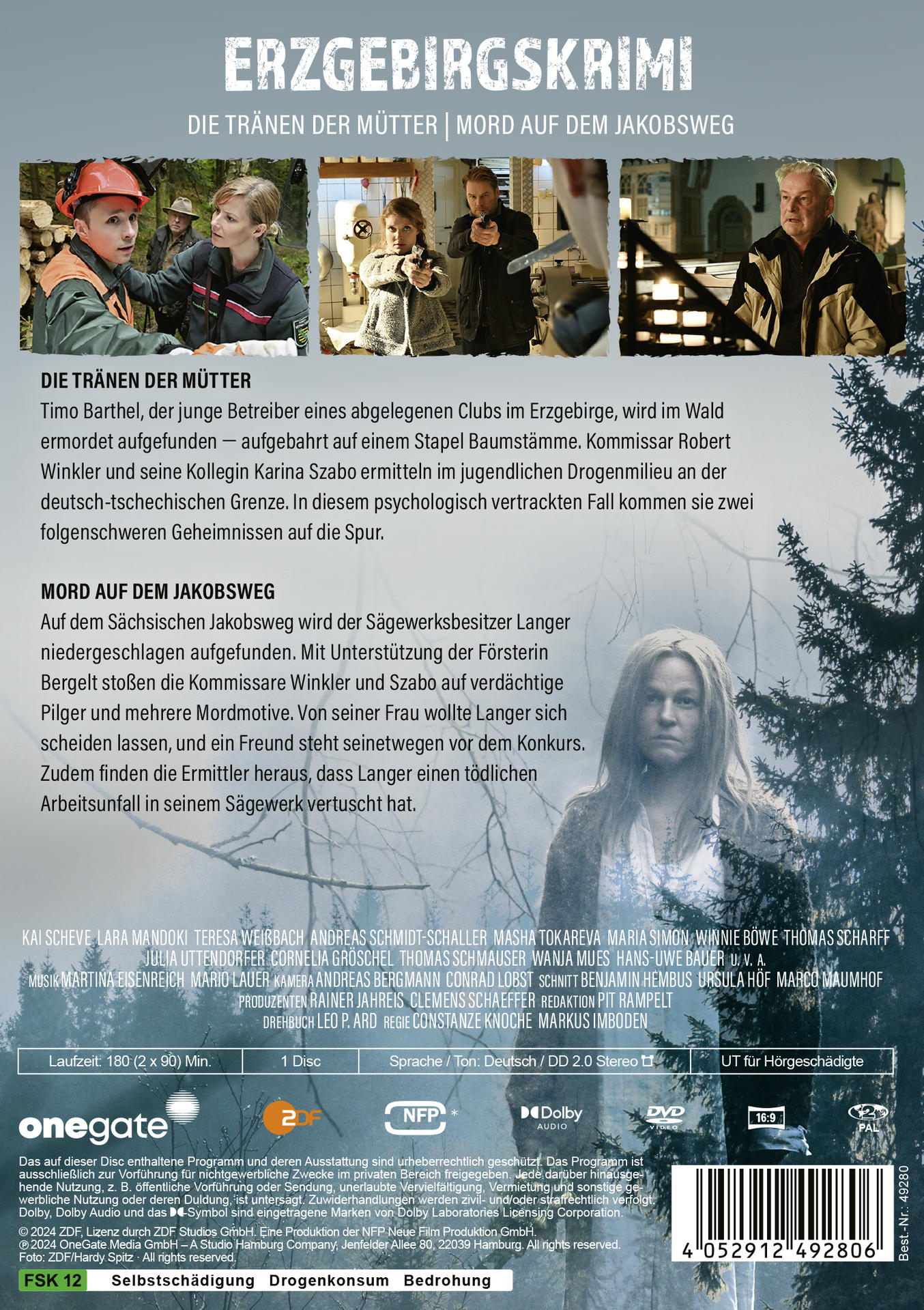 DVD-Cover: Filmplakat mit verschiedenen Schauspielern und Text über ein Krimidrama.