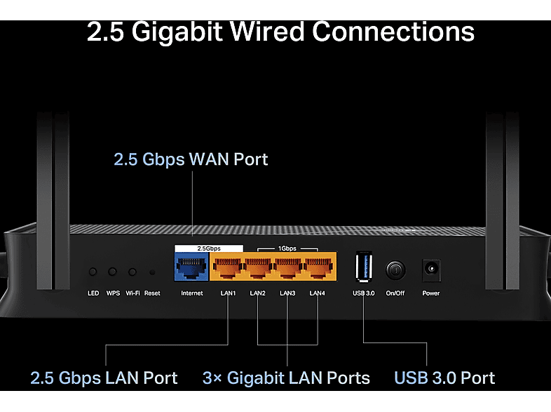 TP-LINK Archer BE3600 Dual-Band Wi-Fi 7 Router, schwarz; WLAN Router — Foto 2 von 2