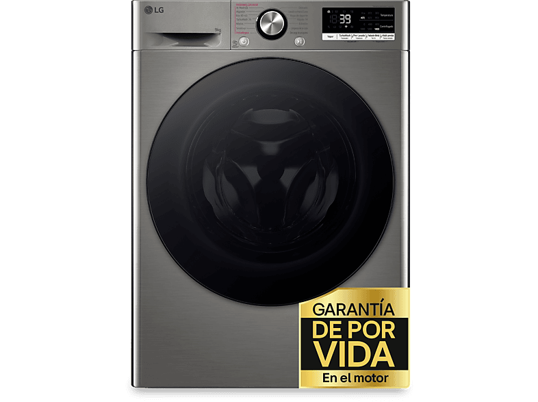 REACONDICIONADO Seminuevo Excelente Lavadora carga frontal - LG F4WR7009AGS, Serie 700, 9 kg, 1400 rpm, 14 Programas, AI Direct Drive™, TurboWash™360˚