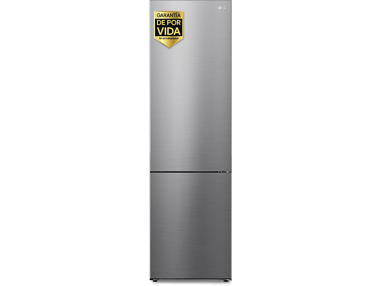 REACONDICIONADO Seminuevo Excelente Frigorífico combi - LG GBP62PZNBC, No Frost, 203 cm, 384 L, LINEARCooling™, DoorCooling+™, Acero inoxidable