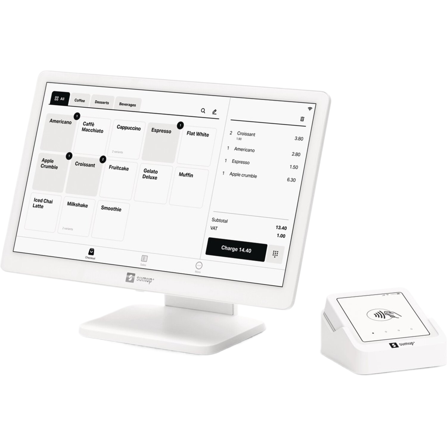 SUMUP Point of Sale Lite + Solo kaartlezer en oplaadstation