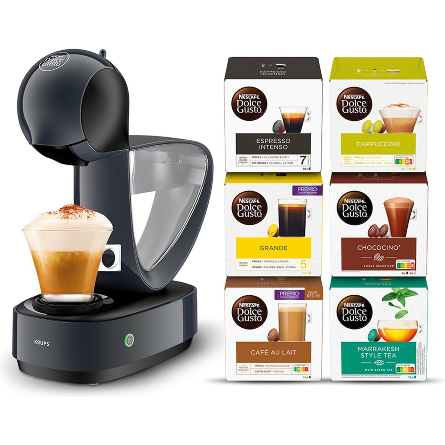 Machine à Café Krups Dolce Gusto XS6000 – Noir, Fonctionne Avec Dosettes Nescafé