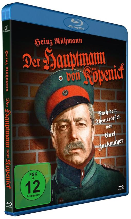 Blu-ray-Hülle. Die Vorderseite zeigt einen Mann mit Schnurrbart und Uniform.