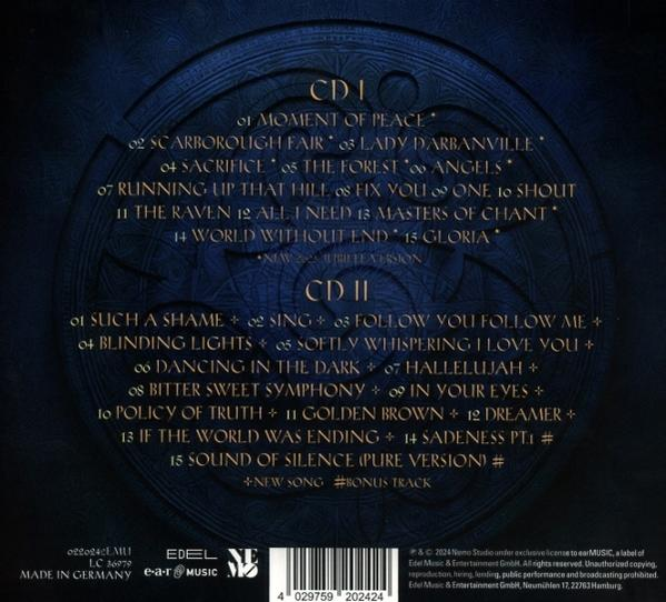 Albumcover mit Tracklist und dunklem, verschnörkeltem Design.