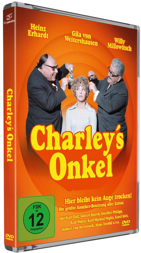 DVD-Cover von Charley's Onkel, mit Schauspielern und Text.