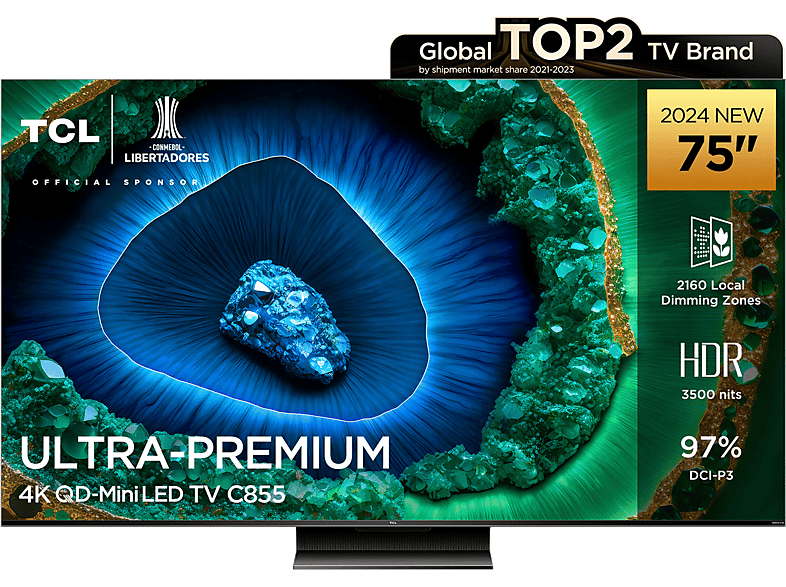 TCL 75C855 75 inç 189 Ekran Premium QD-Mini 4K LED TV