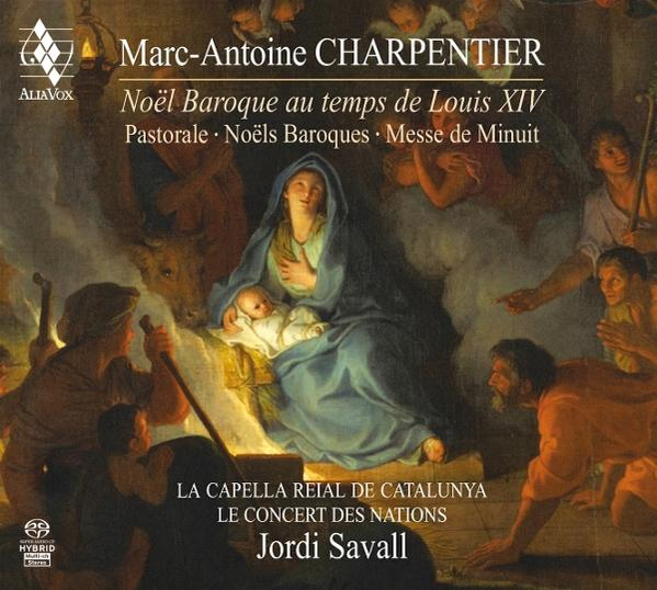 Albumcover mit religiöser Szene mit Baby, Frau und anderen Figuren.