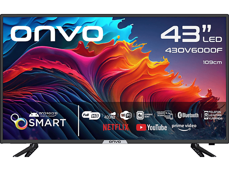 ONVO 43OV6000F 43 inç 109 Ekran Uydu Alıcılı Smart Full HD LED TV