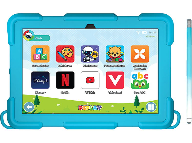 Deplay Kids Tablet Pro 4 - 10 Inch Blauw 128 Gb