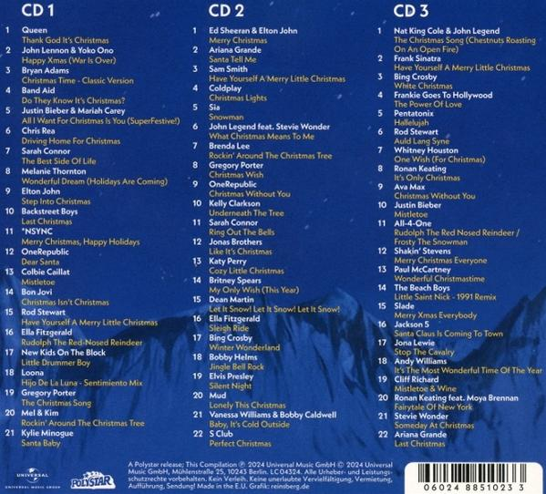 CD-Cover mit Titellisten für mehrere Künstler und Songtitel.