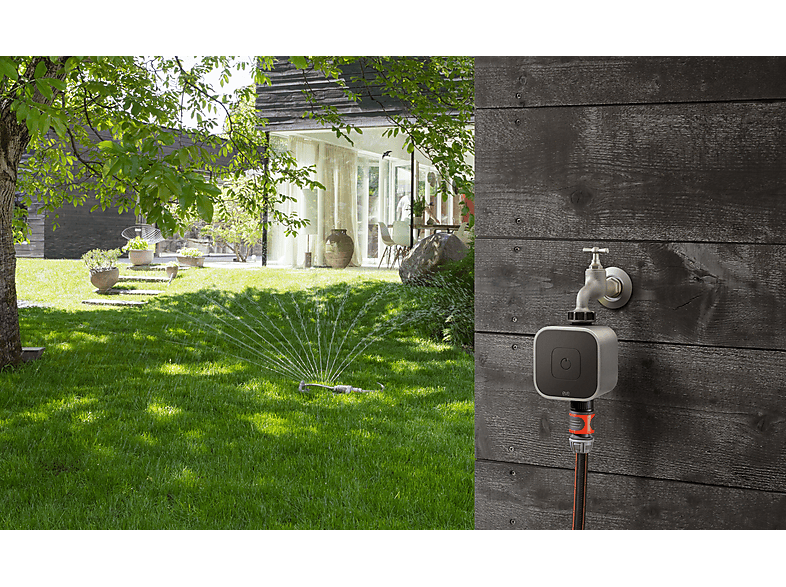 Thumbnail - EVE Aqua - Smarte Bewässerungssteuerung mit Apple HomeKit-Technologie Bewässerungscomputer, Schwarz, Silber