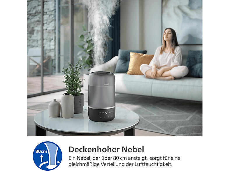 Philips HU 1510/03 1000 Series Luftbefeuchter Grau (19,6 Watt, Raumgröße: 41 m²) — Foto 5 von 5