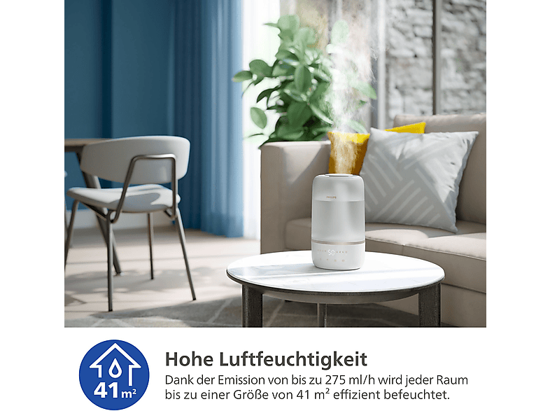 Philips HU1510/04 1000 Series Luftbefeuchter Weiß, Champagner (19,6 Watt, Raumgröße: 41 m²) — Foto 4 von 5