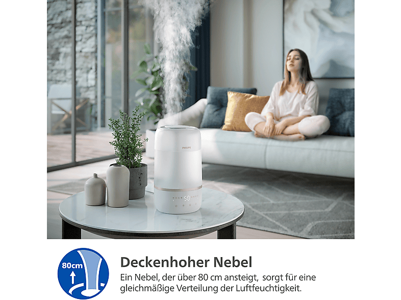Philips HU1510/04 1000 Series Luftbefeuchter Weiß, Champagner (19,6 Watt, Raumgröße: 41 m²) — Foto 5 von 5