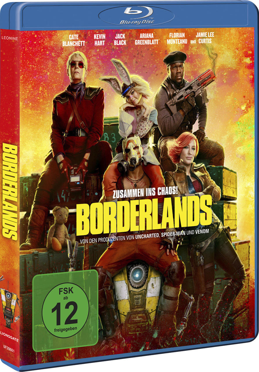 Borderlands Blu-ray-Cover mit Schauspielern und Spiel-Logo.