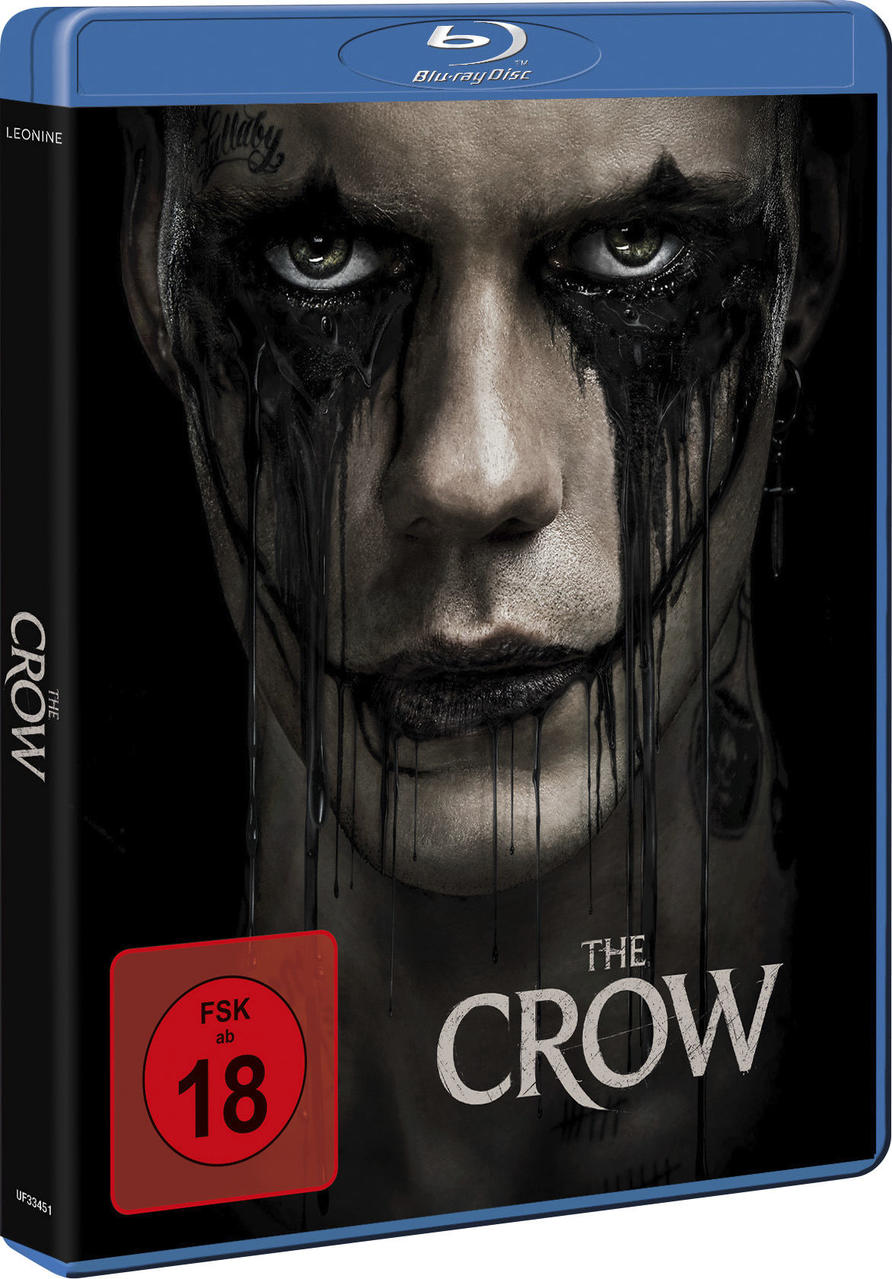 Blu-ray-Filmhülle mit einem Gesicht, schwarzem Make-up und Titel.