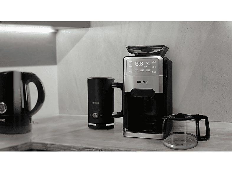 KOENIC KCM 141224 Kaffeemaschine Schwarz/Edelstahl