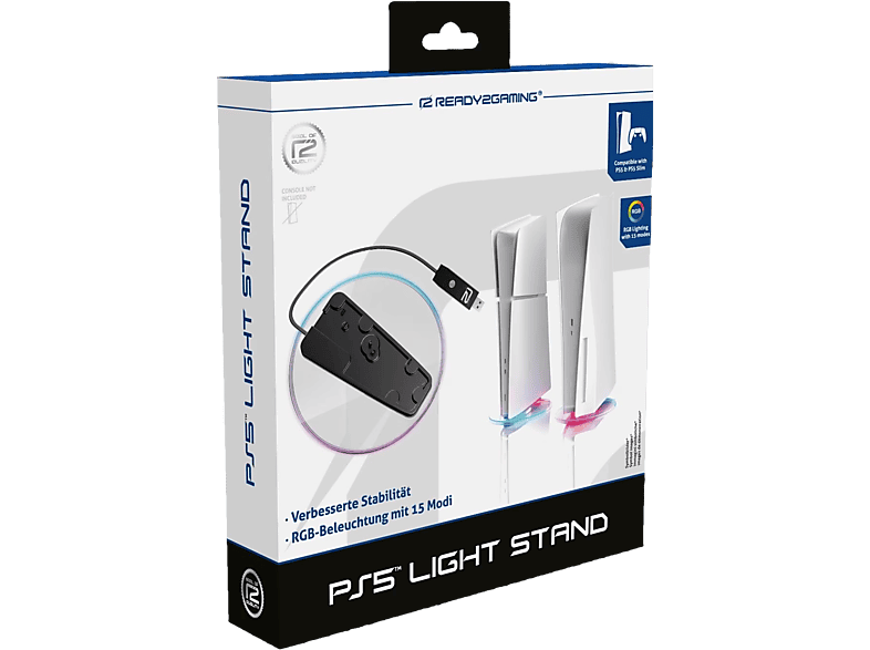 READY2GAMING Light Stand, Stand für PS5, Transparent