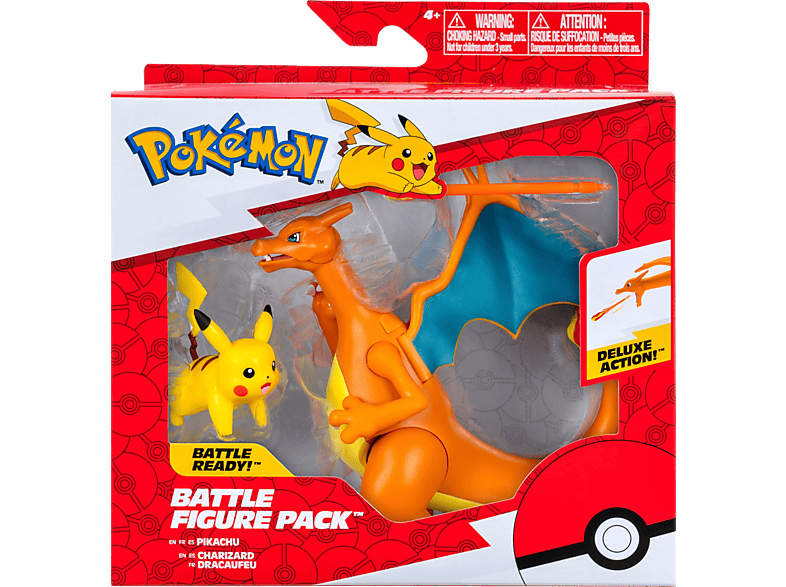 Ak Tronic Pokémon Battle Figure 2er Pikachu und Charizard; Spielfigurenset