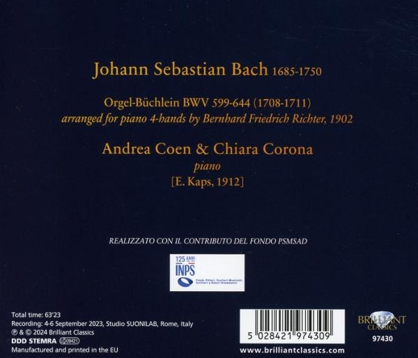 Rückseite einer CD-Hülle, mit Text in mehreren Sprachen.