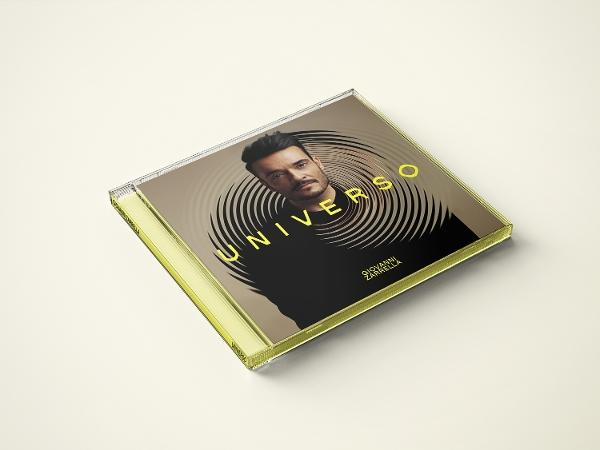 Eine CD-Hülle mit einem Bild eines Mannes und dem Wort UNIVERSUM.