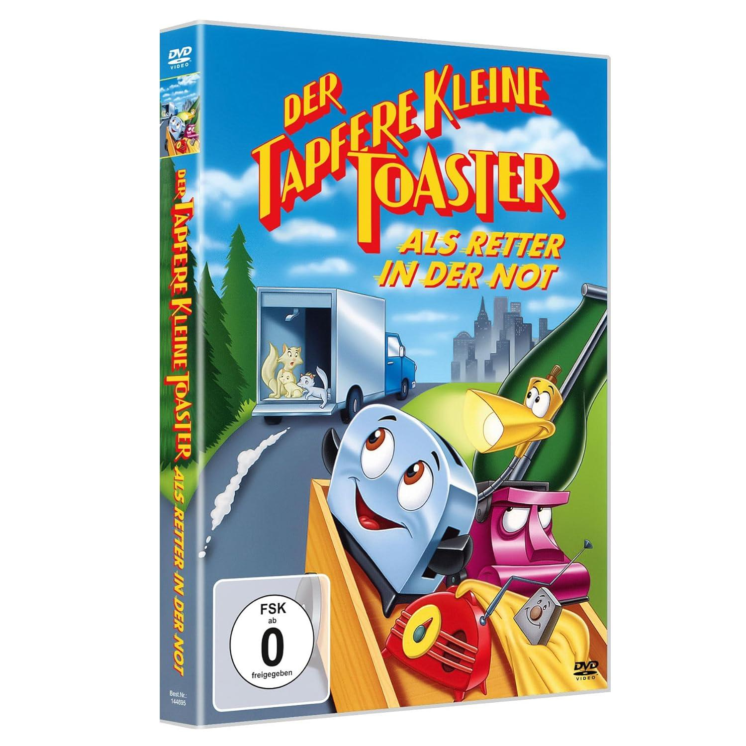 DVD-Cover des Films 'Der tapfere kleine Toaster' auf Deutsch.