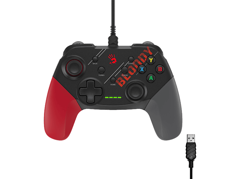 A4 TECH BLOODY GP30 USB PC Switch Android PS3 Kablolu Oyun Kolu Kırmızı