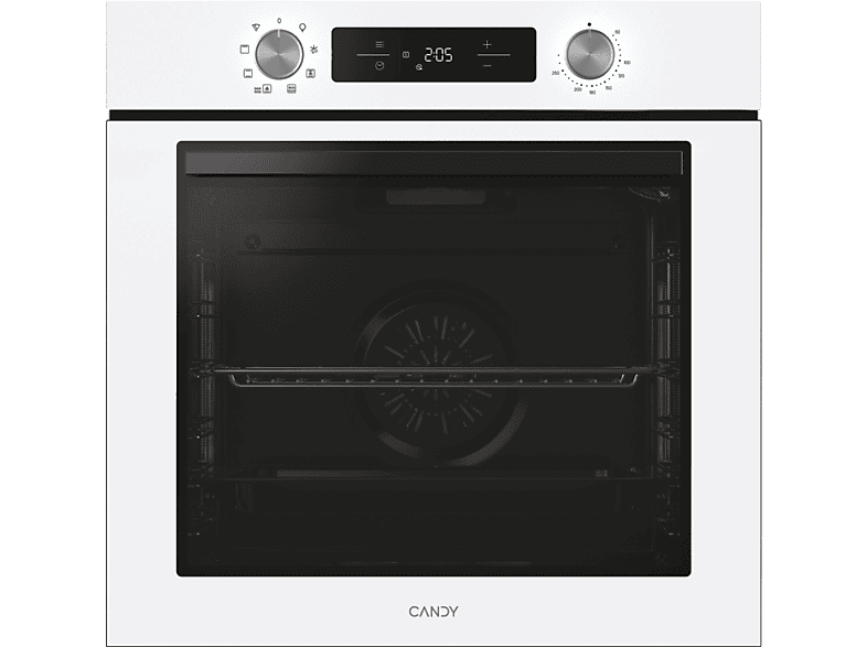 Candy Bake 600, Convección + Ventilador, Hidrolítico, 78 l, 59.5 cm Alto y Ancho, 9 Funciones de Cocción, Blanco