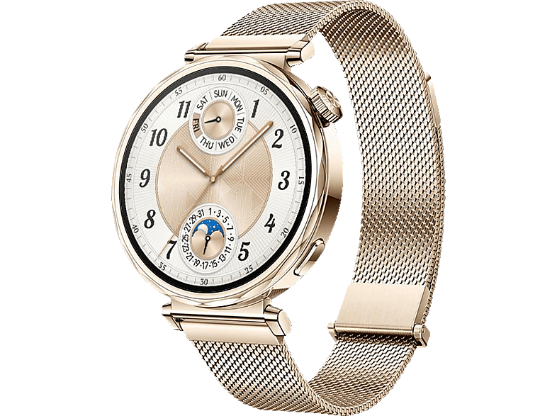 HUAWEI Watch GT5 41 MM Smartwatch Milanese, 130-190 mm, Gold