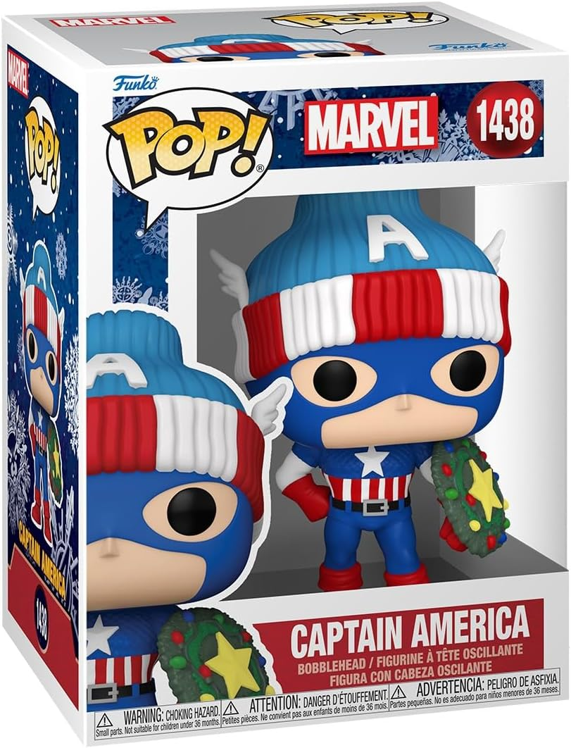 Figura Funko Pop! - Capitán América (Navidad), Marvel