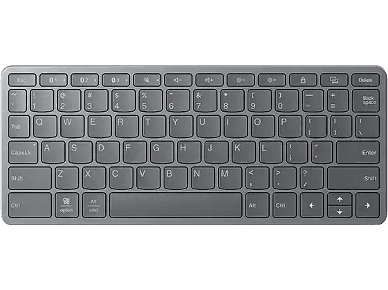 Teclado inalámbrico - Lenovo ZG38C058, Universal USB, Bluetooth, QWERTY, Gris