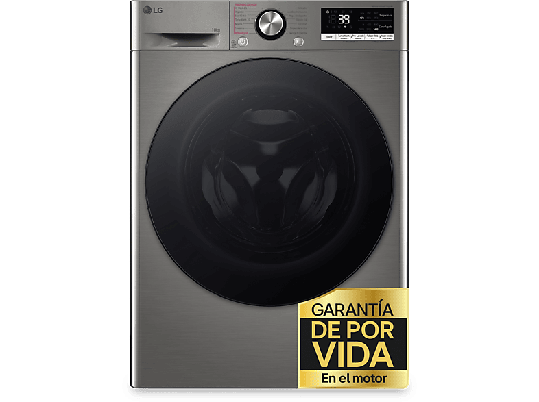 REACONDICIONADO Seminuevo Bueno Lavadora carga frontal - LG F4WR7010AGS, Serie 700, 10 kg, 1400 rpm, 14 Programas, AI Direct Drive ™, Steam™, Inox