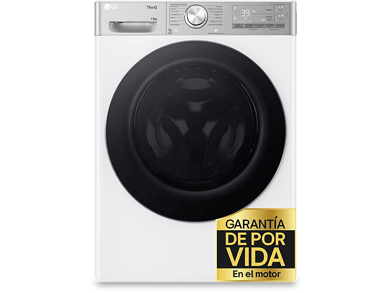 LG F4WR9513A2W, Serie 950, 13 kg, 1400 rpm, AI Direct Drive™, Steam™, Autodosificación, Blanco