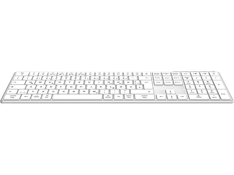 ISY IKE-7200-WT Kabellose Dual Mode Pro Tastatur, Bluetooth, Full-Size, weiß; Kabellose Tastatur — Foto 2 von 2
