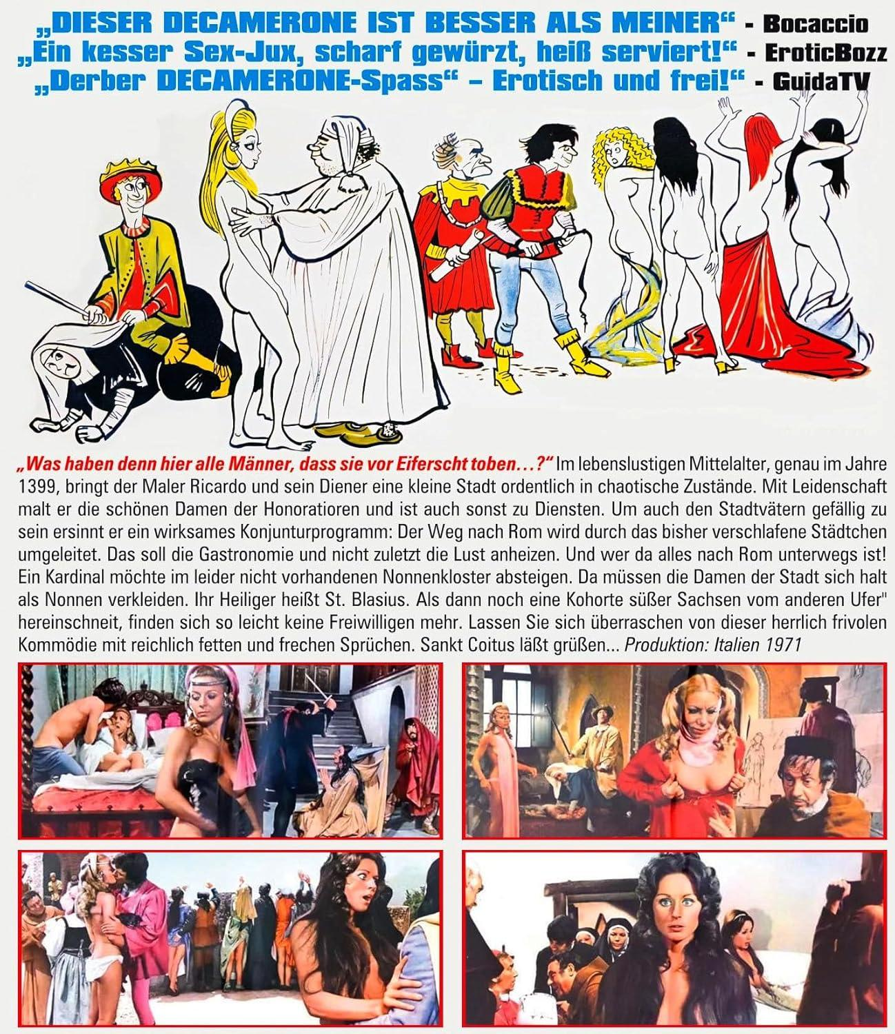 Ein Retro-Filmplakat mit Cartoon-Illustrationen von Menschen, Titeltext und einer Reihe kleiner Bilder.