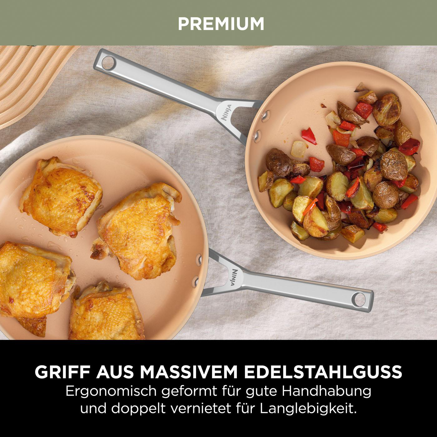 NINJA CW90126DE Premium Keramik Sauteuse (Aluminium, Beschichtung: Keramik, 26 cm)