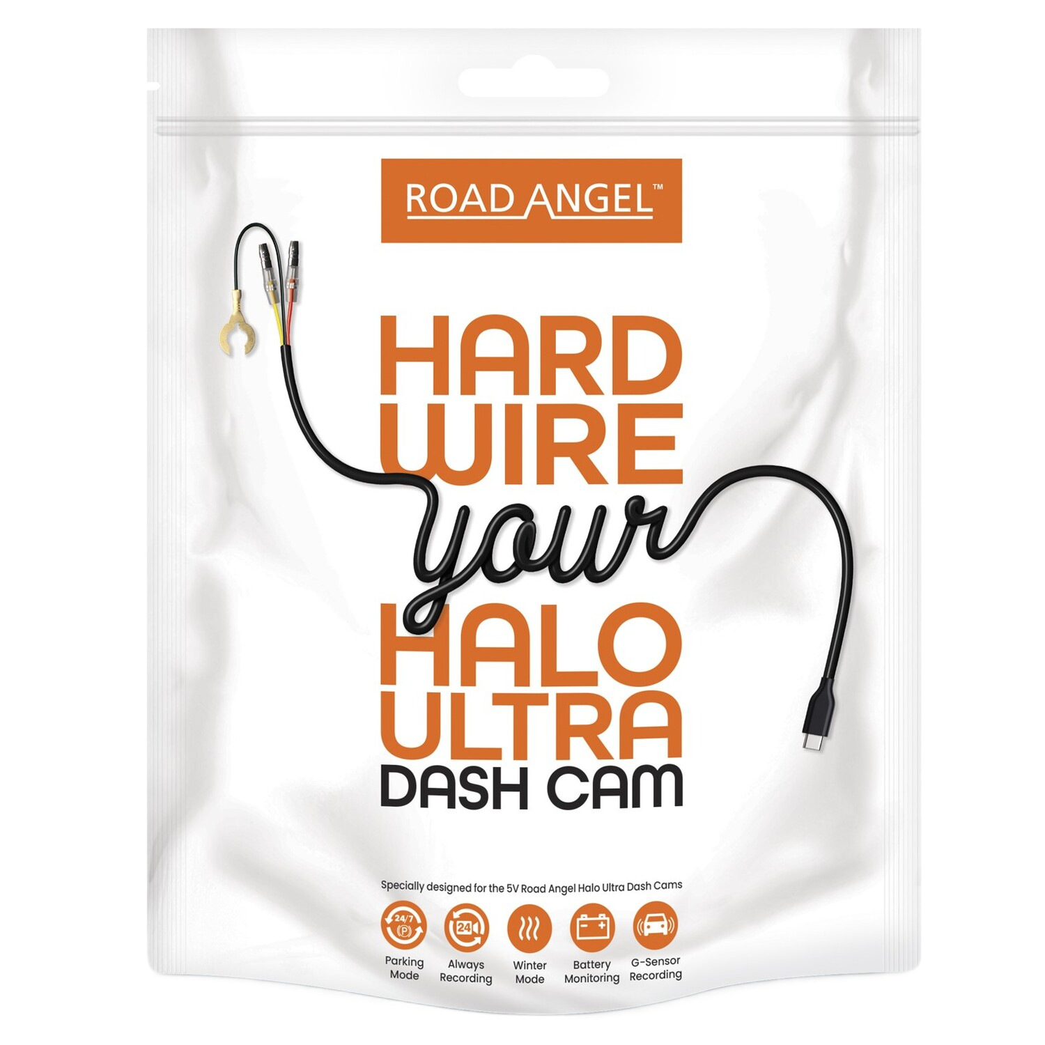 ROADANGEL RA7300C Hardwire Kit Halo Guard,Play - Kit de câblage