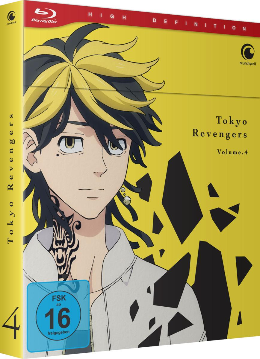 Anime-DVD-Cover. Zeigt eine Figur mit gelb-schwarzen Haaren, in einem weißen Hemd, mit Tattoo.